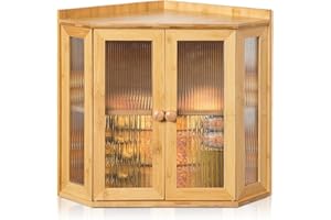 PAMEIL Portapane in Bambù a 2 Livelli, Grande Dimensione, Facile da Montare, Porta Pane in Legno, Ideale per l'Angolo del Piano della Cucina.