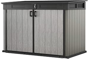 Koll Living Garden Mülltonnenboxen von 848- bis 2020 Liter wählbar - aus Wetter- & UV-festem Kunststoff - mit Gasdruckfedern und Belüftungsystem (Typ 8-2020 Liter - grau)