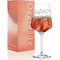 RITZENHOFF Aperizzo Aperitifglas von Virginia Romo, aus Kristallglas, 600 ml, mit edlen Goldanteilen