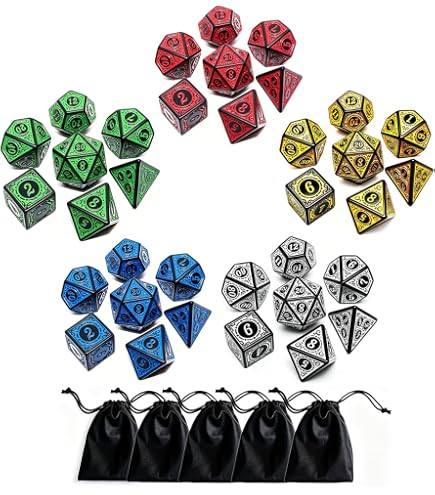 SIQUK 42 Pièces Dés Jeu de Role Dés 4 Faces Multicolore Dés pour DND RPG avec Pochettes SIQUK 42 Pièces Dés Jeu de Role Dés 4 Faces Multicolore Dés pour DND RPG avec Pochettes
