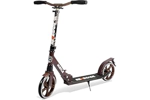 Hurtle Scooter – Scooter for Teenager – Kick Scooter – 2 Wheel Scooter with Adjustable T-Bar Handlebar – Folding Adult Kick Scooter with Alloy Anti-Slip Deck – Scooter with 8” Smooth Gliding Wheels