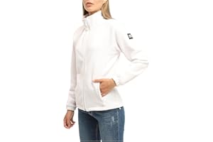 BISON BATTLE Giacca in Pile da Donna Felpa con Zip Intera E Tasche Colletto Rialzato Due Tasche Laterali Interne per l'escursionismo E Il Tempo Libero