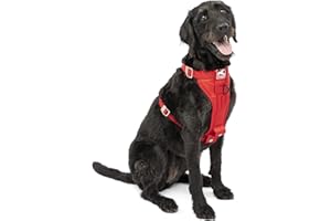Kurgo Enhanced Strength Tru-Fit Dog Car Harness, Crash Tested, Steel Nesting Buckles, Includes Seatbelt Tether, Large-Red