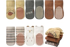 OUTFIT SPRING Chaussettes Antidérapantes Bébé Enfant, Chaussettes Chaussons Garçon Filles, Mignon Animaux Coton Automne Printemps Hiver Socquettes Nouveau-nées Cadeau 0-5 Ans
