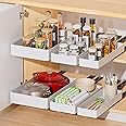 Delamu 3 Pack Pull Out Cabinet Organizer, 15.7"Deep Pull Out Drawers for Cabinets, Slide Out Drawers for Kitchen Cabinets, Bathroom Cabinet Organizer, Pantry, Cabinet Roll Out Drawers Shelf Storage