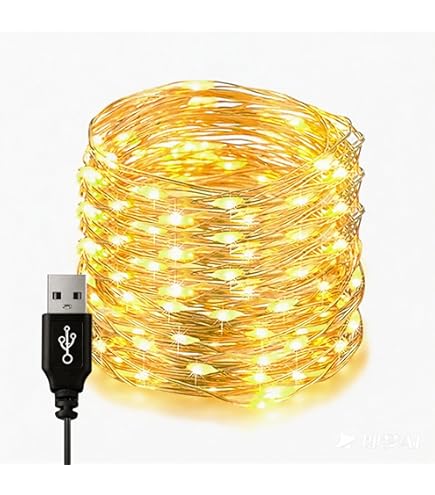 GuirLED - Mini LED USB-lichtsnoer - Timer 2 uur - 3 intensiteiten - Inclusief 2A dubbele USB-voedingsadapter - 200 LED 20 meter - Silver Filament