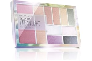 Maybelline New York City Kit Palette Ombretti Total Look Urban Light, Set con 8 Ombretti, 1 Blush e 1 Illuminante Viso
