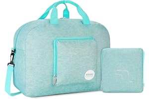 WANDF Foldable Travel Duffel Bag Sac de Voyage Pliable Sac de Sport Gym Résistant à l'eau Nylon (Vert Clair 20L, 20L)