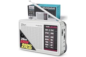 Zilon Radio mit Batterien und 220 V, tragbar, Retro-Transistor, Vintage, UKW/AM, analog, Notfall-Set, Kopfhörer, einfach zu bedienen, ältere Menschen, exzellenter Musikempfang, Camping