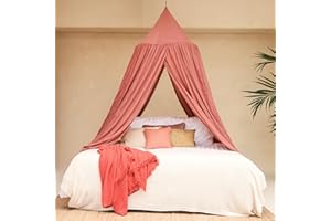 ‎UB-STORE Rosa Betthimmel für Doppelbett | Runder Moskitonetz Größen | Baldachin Bett für Teenagern & Erwachsenen | Himmelbett für Schlafzimmer