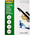 Fellowes Pochettes De Plastification A5 80 Microns - Pack 100 - Brillant ImageLast - Photos & Documents