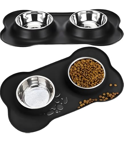 Erhöhter Futternapf Aus Porzellan Für Katzen & Kleine Hunde – 2 Schalen, Metallständer