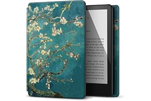TNP PRODUCTS TNP etui na 6-calowe zupełnie nowe Kindle (wersja z 2022 r.) 11. generacji, smukłe etui z kwiatami migdałów, lekkie i inteligentne etui ochronne z klapką z automatycznym uśpieniem i budzeniem, do