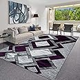 Carpet Rugs for Living Room Bedroom Rug - Modern Style Abstract Sturdy Soft Rugs For Bedroom Large Area Rug - Purple, 160 x 230 cm