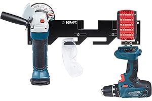 GRAFT Universal Portabaterías pared | Portabaterías y soporte destornillador a batería, amoladora | Soporte Flex | Para baterías Bosch, Makita, Dewalt, Parkside, Einhell, Aldi, Metabo, CAS