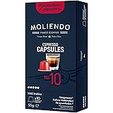 Moliendo Finest Coffee Kaps&uuml;l No:10 Nespresso Uyumlu Al&uuml;minyum Kaps&uuml;l 10 Adet
