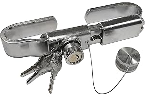 RYME AUTOMOTIVE Candado Antirrobo Bloqueo de Falleba Ajustable de 239 a 315 mm. (40 mm.) Acero inoxidable. Cerradura puertas Camión para contenedores, semirremolques con Fallebas, Plataforma y Frigoríficos