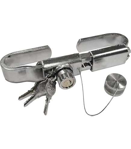 Lucchetto Per Rimorchio HISports - Antifurto, Con 2 Chiavi, Per Ganci Da 50mm, Giallo