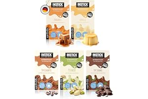 ‎INSTICK JUST ADD WATER INSTICK Zuckerfreies Instant-Getränk (Bundle Milch) verschiedene Sorten für Milch/Milchalternativen 5x12 Sticks - 1 Stick für 0,5-1 L - Veganes Getränkepulver Kalorienarm & Vitamin C - Instant-Pulver