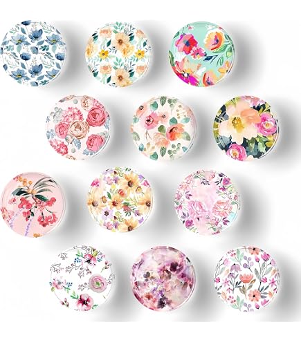 Aimants Frigo Décoratifs En Bois Forme Panier Fleuri - Lot De 4, Motifs Fleur De Perle Et Orchidée - Forte Adhésion, Pour Bureau, Cuisine, Tableau Blanc