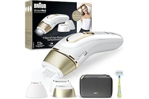 ‎BRAUN Braun IPL Silk-Expert Pro 5 PL5242 Home Hair Removal White/Gold Alternative to Laser Hair Removal with Case, Venus Shaving System, 3 Heads, Gift for Women