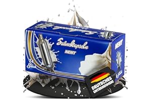 NEMT 24 Cargadores de Crema N2O de 24 Piezas, adecuados para Todos los Fabricantes de Crema, dispensadores de Crema Disponibles en el Mercado Cargadores de batidoras de Crema