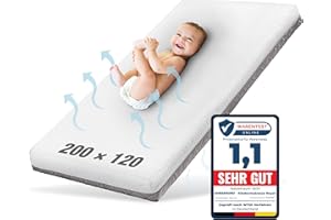 Ehrenkind® Kindermatratze Royal | Baby Matratze 120x200 Standard 100 by Oeko-TEX | Babymatratze 120x200 mit innovativem 3D Mesh und Hygiene Tencel Bezug wasserdicht + luftdurchlässig