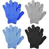 Sibba Bamboo Exfoliating Gloves Exfoliating Mitt Body Scrub Exfoliating Wipes Scrub Glove For Shower Spa Massage And Dead Ski