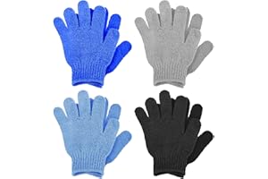 Sibba 8 Stück Peeling-Handschuhe Bambus-Peeling-Handschuhe Körperpeeling Peeling-Waschlappen Scheuerhandschuh für Dusche Spa Massage und Abgestorbene Hautzellen