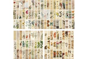 Hyakoz 120 Pièce Signets de Style Vintage Marque Page Papier Style de Peinture D'art Design Marque Page Vintage, pour Lecture Cadeau Fournitures Scolaires de Bureau Clip de Page Bookmarks
