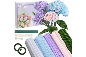 Galerie SV Set di 400 pulitori per pipa per fai da te, 4 colori, per bouquet, con nastro regalo, nastro, stami per regali e decorazioni fai da te (rosa) (Cinq Couleurs)