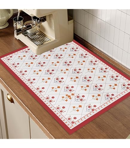 Tapis égouttoir Diatomée 50x40 Cm - Noir - Antidérapant Et Absorbant - Machine à Café Et Cuisine
