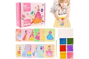 GEWDW Poke Art DIY Toys, Paper Craft Kit for Girls Age 3-8, Kids Arts Crafts Kit, Fabric by Number Art & Crafts, No Sewing, Making Your Own DIY Rainbow Crafts, Kids Project Creative Toys