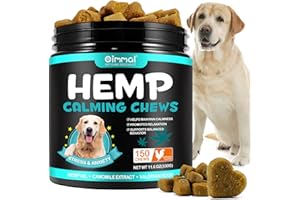 UOCASI Masticables calmantes para Mascotas, Masticables calmantes Puros para Perros, Ayuda a Promover la relajación, Reduce el estrés, la ansiedad por tormentas - Sabor a Pollo (330g, 150 Cuentas)