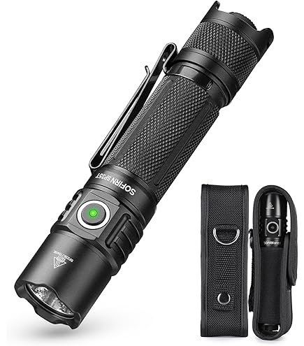 Custodia Torcia Tattica Nylon - Fondina Ruotabile 360° Per Cintura O Zaino