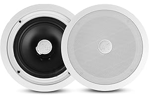 Pyle Altavoces Techo, Empotrables, 8”, Tweeter de cupula de Titanio direccionable de 1”, Frecuencia de 55Hz a 22kHz, Pico de 300V, Facil instalacion