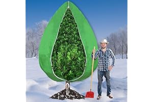 OAOGOD 200 x 240cm Large Plant Fleece Frost Protection- 80gms With Zip Drawstring,Winter Garden Cloth Blanket Jacket Horticultural Bags Plant Covers for Outdoor Potted Fruit Tree Shrub from Cold Weather