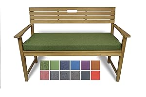 ‎ROLLMAYER Rollmayer Bankkissen Bankauflage Sitzkissen Bankpolster Auflage für Bänke in Haus und Garten Kollektion Melange, 1 Stück (Grün 333, 160x40x8cm)
