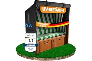 Naturiz® Premium Strandkorb Schutzhülle Winterfest - wetterfest - wasserdicht - Strandkorb Abdeckung UV-beständig - Strandkorbhülle mit Belüftungsfenstern, Hülle 600D Oxford (120cm)