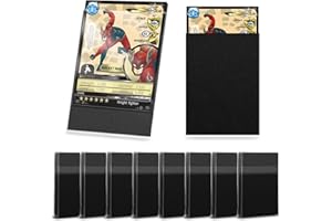 YSWOVUO 400 Pezzi Bustine Carte 66 x 91mm, Perfect Size Card Sleeves, Buste Proteggi Compatibile Con Pokemon Yugioh Fotocard Sportive Da Collezione, Bustine Protettive Magic, Nero