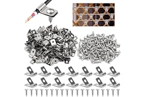 BREANIFULL 100 morsetti per recinzioni in acciaio inox tipo R-Type per recinzione metallica con viti, clip di fissaggio per recinzione metallica clip di fissaggio della recinzione filo spinato