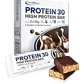 IronMaxx Protein 30 Cookies &amp; Cream 6 x 35g | Protein Bars | High Protein | Low Sugar | Palm Oil Free