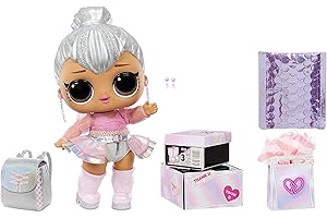 LOL Surprise Big BB (Big Baby) Kitty Queen - Grande Poupée 28cm, Déballez des Tenues, Chaussures, Accessoires, Comprend un Bureau, une Chaise et une Toile de Fond - 3 ans et plus