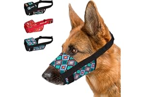 CollarDirect Kaganiec dla Psa - Miękki, Oddychający, Nylonowy, Bezpieczny Wzór dla Małych, Średnich i Dużych Psów - Ochrona Ust, Przeciw Gryzieniu i Szczekaniu (Wzór 3)