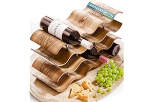 Dreiklang - be smart Casier à Bouteilles en Bois | naturellement Stable | Autoportant, Moderne, décoratif | Peu encombrant, Petit et étroit (14 Bouteilles)