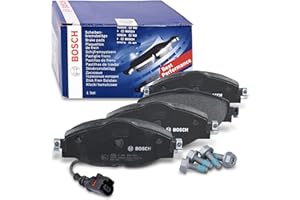 Bosch BP1505 - Brake Pads Car Front Axle - Bosch Quality - Reduced Noise and Dust - ECE-R90 Certified - Copper-Free - 1 Set of 4 Pads - With Accessories