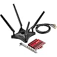 ASUS PCE-AC88 - Carte Réseau Wi-Fi PCIe AC 1300 Mbps - Double Bande - 4 antennes avec placement flexible Noir