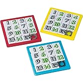Amscan INT390258 - Schiebepuzzles, 12 Stück, 6,2 x 6,2 cm, Plastik, Mitgebsel, Partyspiel