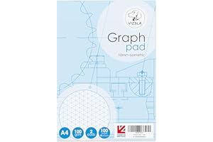 The Worcestershire Stationery Company Vizsla, A4 10mm Isometric graph pad pack of 2. 80gsm premium paper