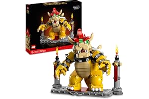 LEGO Super Mario El Poderoso Bowser, Maqueta 3D para Construir, Figura Articulada, Casa Decoración, Coleccionable Mario Bros, Idea de Regalo para Adultos 71411
